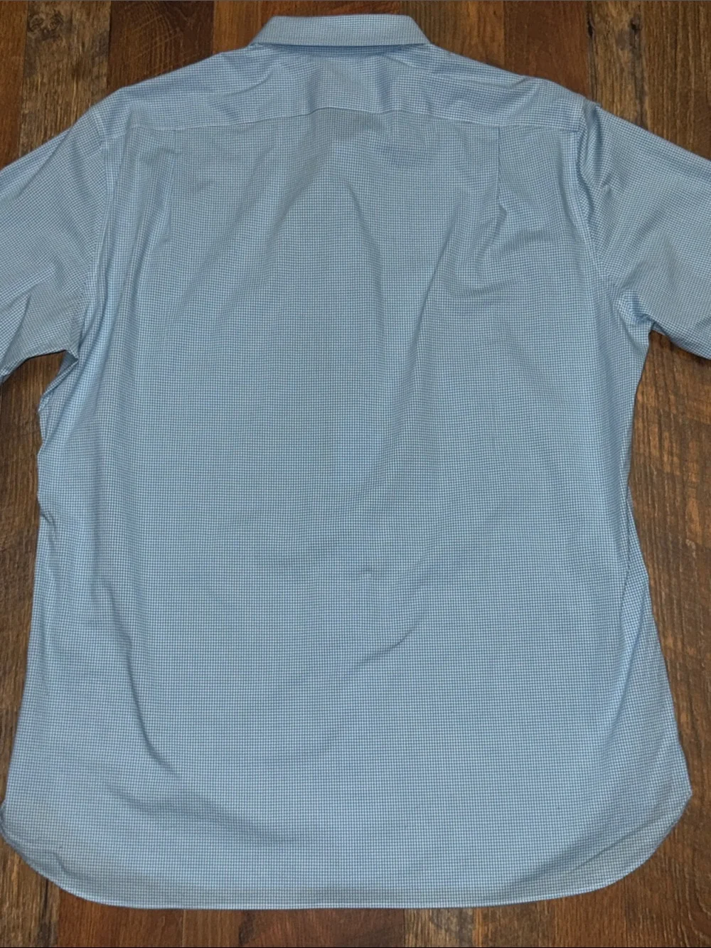 J.Crew Thompson Stretch Wrinkle Free Blue Gingham Dress Shirt XL 17-17.5